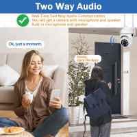 Cámara PTZ Inteligente Tuya 5MP Mini WiFi Vigilancia Interior Con Visión Nocturna En Color Cámara De Seguridad Monitoreo Protección - details 1