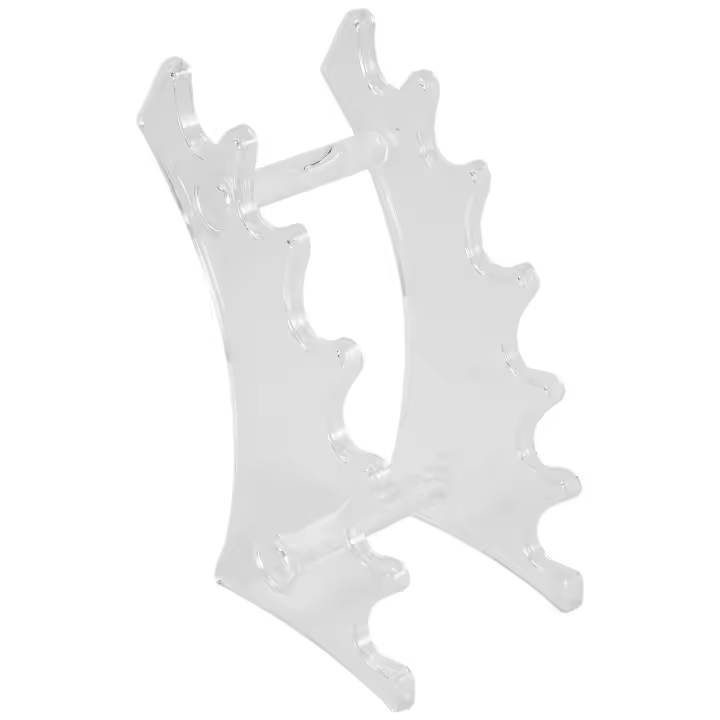 Soporte de Pantalla Acrílico 6-Slots para Bújolas de Cejas Pluma Organizador de Joyería y Cepillo de Maquillaje para Casa Oficina Tienda - 1