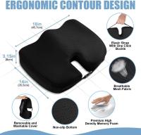Espuma de Memoria Viscoelástico para Asiento, Ortopédico, para Silla Oficina, Coche, Alivio del Dolor y La Ciática - details 1