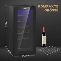 Compresor para 18 botellas, Vera para Bebidas de 50 litros with Puerta de Cristal, 5-18 °, Vera para botellas with Puerta tacthil - details 5