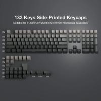 Juego De Teclas PBT Doble Fotocopia Grey 133 Teclas Para Teclado Mecánico Personalizado MX Switch Iluminación Por Traslucidez - details 10