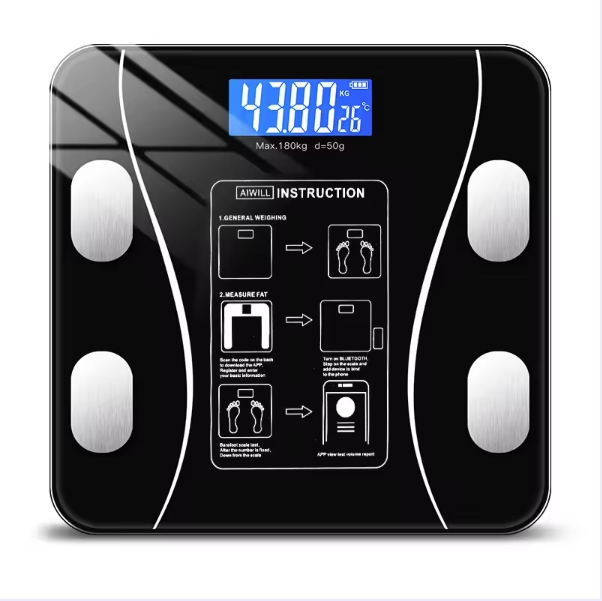 Body Fat Scale Smart Wireless Digital Bathroom Scale Body Composition Analyzer with Smartphone App Bluetooth Compatible
