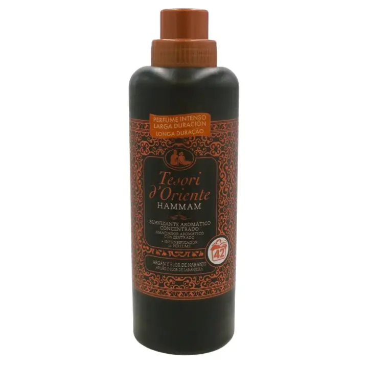 Suavizante estilo arabe Tesori d'Oriente Hammam – Suavizante Argán y Flor de Naranjo, 760ml. Perfume Intenso y Envolvente que Impregna tus Tejidos, Ofreciendo una Experiencia Única de Bienestar y Armonía Inspirada en los Rituales del Hammam aromatica - 1
