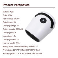 Masajeador De Manos Recargable Con Compresión Térmica 5 Niveles Vibration Masajeador De Mano Para Artritis Y Tunnel Carpal - details 12