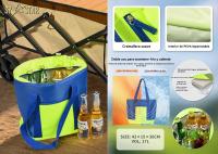 Bolsa Playa Termica Extraíble Doble Capa, Tote Bolsa Plegable 17L Bolso Porta Alimentos, Nevera Portátil Bolsa Térmica con Aislamiento para Playa, Compras, Picnic, Camping - details 0
