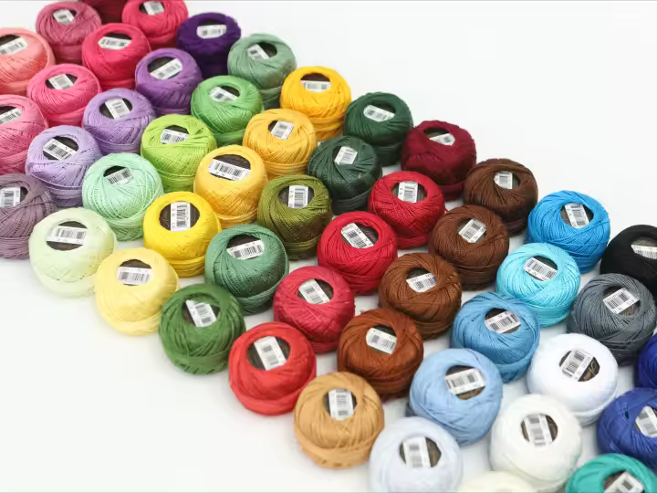 Hilos De Perla De Algodón Amo Set De 54 Colores Tamaño 8 Para Crochet Bordado Artesanía Revestimiento Aplicación 5 Gramos Bola 43 Yardas Larga - 1