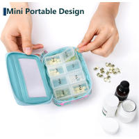 Caja Organizadora De Pastillas Semanal Para Viaje Porta Vitamina Y Suplemento Ecológico De Tela Rectangular 7-Días - details 7