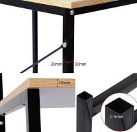 MIRAMAX-Escritorio de Computadora de Madera y Acero, Muebles de Oficina para PC, Mesa de Trabajo con Estante,Aprox 84x44x142 cm - details 5