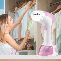 Plancha de vapor portátil de 1200 W - Plancha de vapor 2 en 1, tanque de agua de 170 ml, removedor de arrugas de tela inalámbrico para camisas, cortinas y ropa de cama (rosa) - details 2