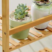 Soporte para Plantas Interior Estantería De Escalera para Macetas De Bambú Estante para Plantas De 3/4 Niveles Estante Plegable para Macetas para Patio Jardín Balcón - details 5