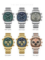Reloj De Hombre POEDAGAR Militar Moda Resistente Al Agua Con Luminiscencia Y Fecha Cronógrafo Acero Inoxidable Lujo Quartzo Reloj De Pulsera - details 12