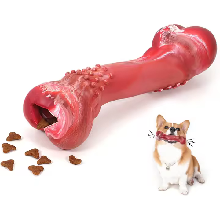 Juguete indestructible para perros con masticadores agresivos Juguete para masticar para perros Juguete para perros chirriante para cachorros de perros grandes y medianos Juguete duradero para la dentición - 1