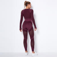 SSIT
Conjunto de Yoga sin costura Para Mujer, ropa Deportiva de 2 piezas, Short Top, sujetador, Leggings, traje de entrenamiento Para Gimnasio - details 19