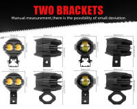 Luces De Niebla LED Para Motocicleta 3 Pulgadas Luz Auxiliar De Trabajo 20000LM Para Camión Coche ATV Luz De Conducción off Road 6000K 3500K - details 6