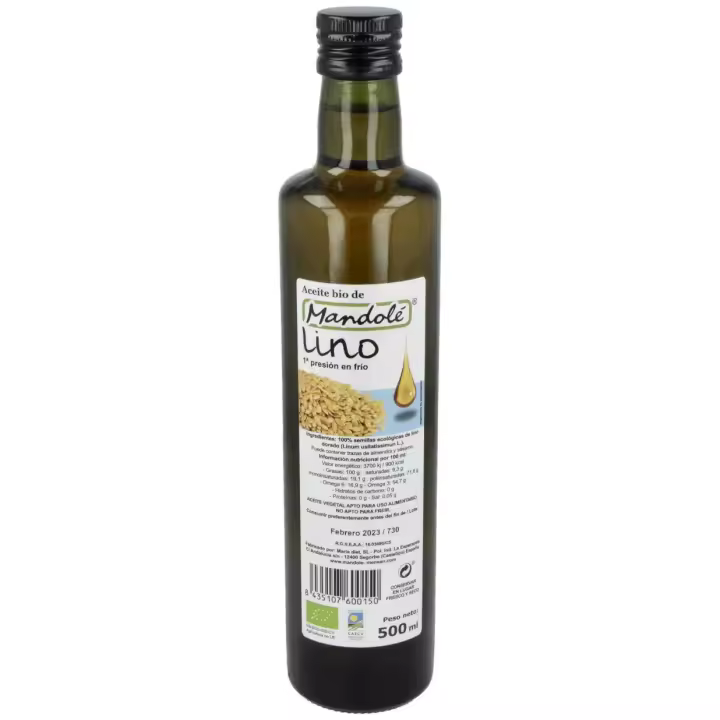 Mandole Aceite Linaza Dorado Bio 500Ml - 1