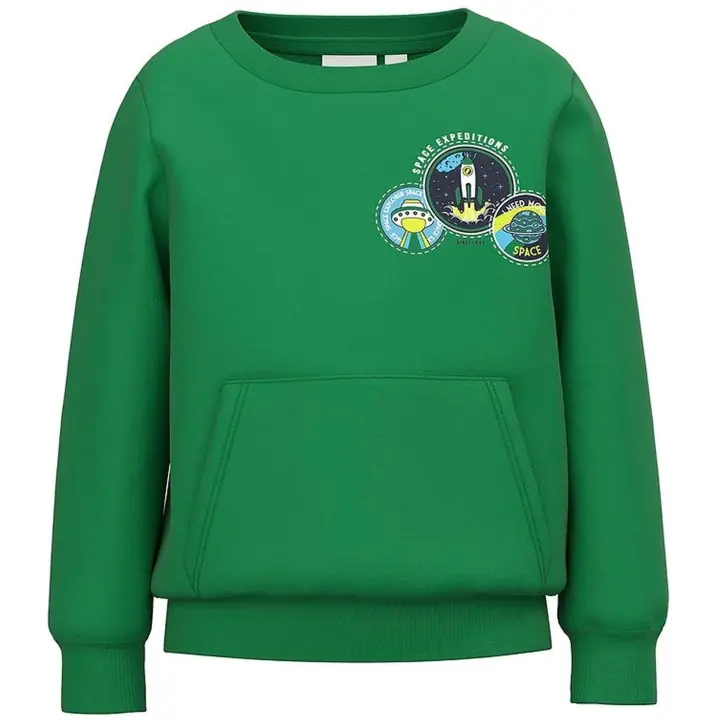 Sudadera Name It Rolling Hills para niños unisex en color verde - 1