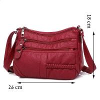 Bolso de hombre de las mujeres con la Cremallera de cuero de la PU - details 2