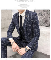 Nueva Moda Traje Tres Piezas Para Hombre Estilo Delgado Casual + Negocios Chaqueta + Pantalones Material Poliéster Adecuado Para Bodas Cuatro Estaciones - details 6