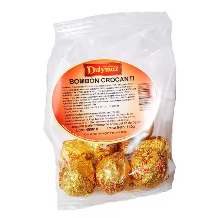 Bombón Crocanti de Chocolate 300g - Bombón de Chocolate - Dulce de Chocolate y Almendras - 1