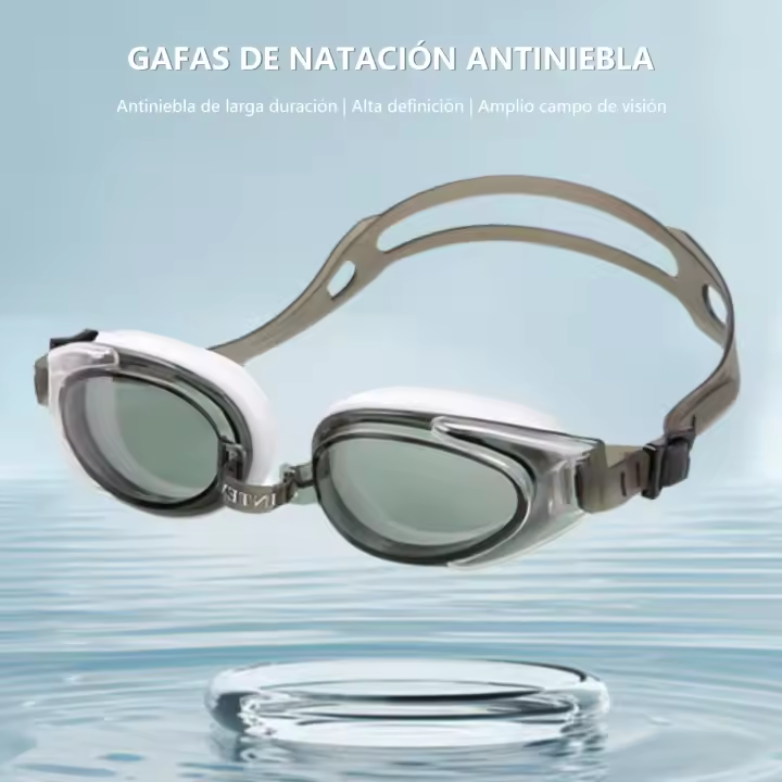 Gafas de Natación Antivaho de Diseño Bicolor Fashion，Gafas de natación expertas: Lentes de alta definición con tratamiento anti-niebla de larga duración, marco grande ergonómico para máxima adherencia - 1