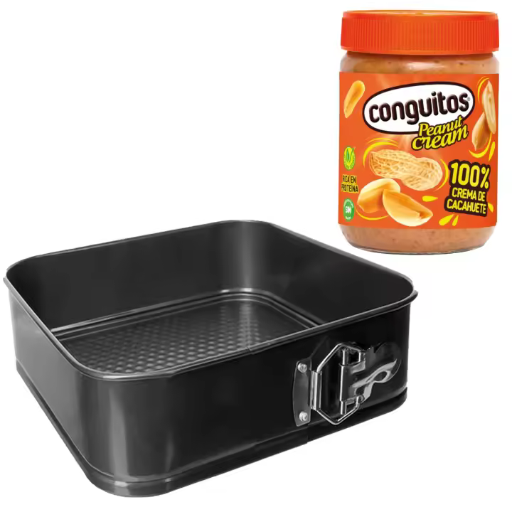 Pack repostería:CONGUITOS PEANUT CREAM 340G+Molde cuadrado extraíble - 1