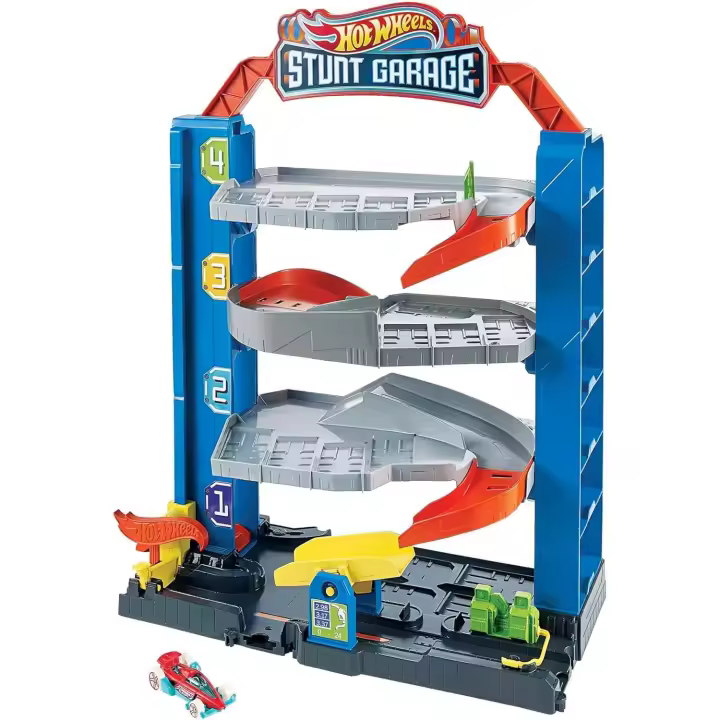 Hot Wheels Garaje extremo para coches de juguetes, almacena + de 2 vehículos, regalo para niños 4-8 años (Mattel GNL70) - 1
