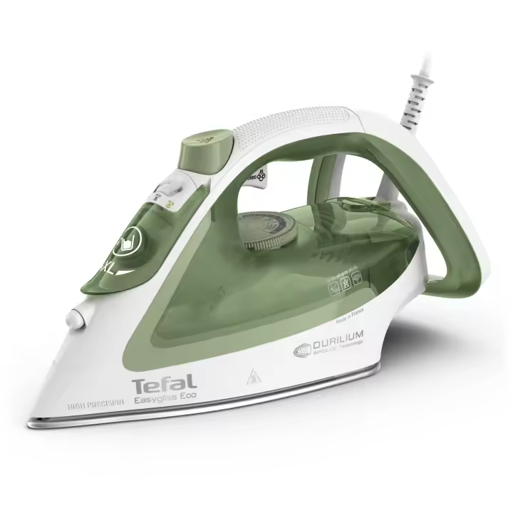 Tefal Easygliss Eco FV5781 Plancha vapor-seco Durilium AirGlide soleplate 2800 W Blanco, Verde - 1