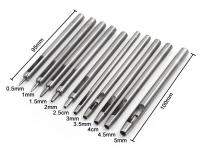 Kit De Perforación De Cuero Redondo QJH 10 Piezas Con Agujero Perforador De Metal Para Correa De Reloj Y Tela Herramienta Cortadora De Acero 0.5-5mm - details 0