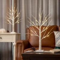Lámpara De Árbol De Navidad Con 24 LED Para Decoración De Fiesta Y Dormitorio Luz Faeirita De Pascua Iluminación Nocturna Con Control USB Y 3 AA - details 3