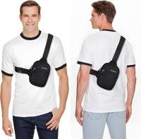 Bolso bandolera pequeño para hombre y mujer, ligero, impermeable, bandolera de nailon con correa ajustable para viajes y deportes al aire libre. - details 3