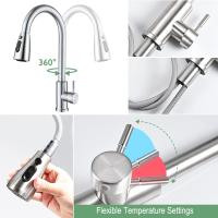 Grifo de Cocina con Ducha Extraíble de Acero Inoxidable Resistente - details 2