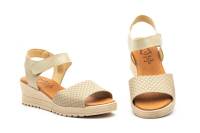 AE-649 Negro - Rojo - Beige - Cuero - Blanco - Platino Hecho en España Sandalias Mujer Piel Negro- Rojo - Beige - Cuero - Blanco - Platino Velcro Cuña Numeración: 35-41 Marca: Alto Estilo planta de gel y cierre velcro super comoda ideales para el verano - details 5