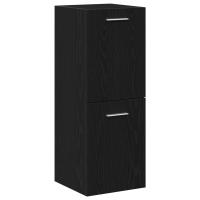 Armario de pared para baño vidaXL Negro Roble 30x30x80 cm Madera Fabricada - details 1