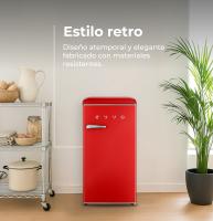 EVVO Frigorífico Mini F26 Retro, 95 litros, diseño vintage, bajo consumo, silencioso - details 0
