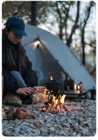 Estufa Portátil De Acero Inoxidable Para Camping Y Picnics shineTrip Aries Chasis Detachable Para Madera Y Agua En Exteriores - details 10