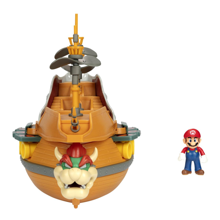 Aeronave Super Mario de Bowser y  Figura 6 cm  (Jakks Pacific 404294)