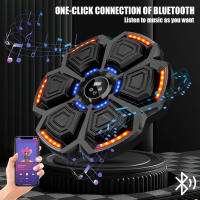 Máquina de entrenamiento de boxeo musical inteligente para niños y adultos, Ritmo de iluminación RGB，entrenador de Fitness, objetivo electrónico de pared, bolsa de arena colgante,Detección inteligente, emparejamiento Bluetooth - details 1
