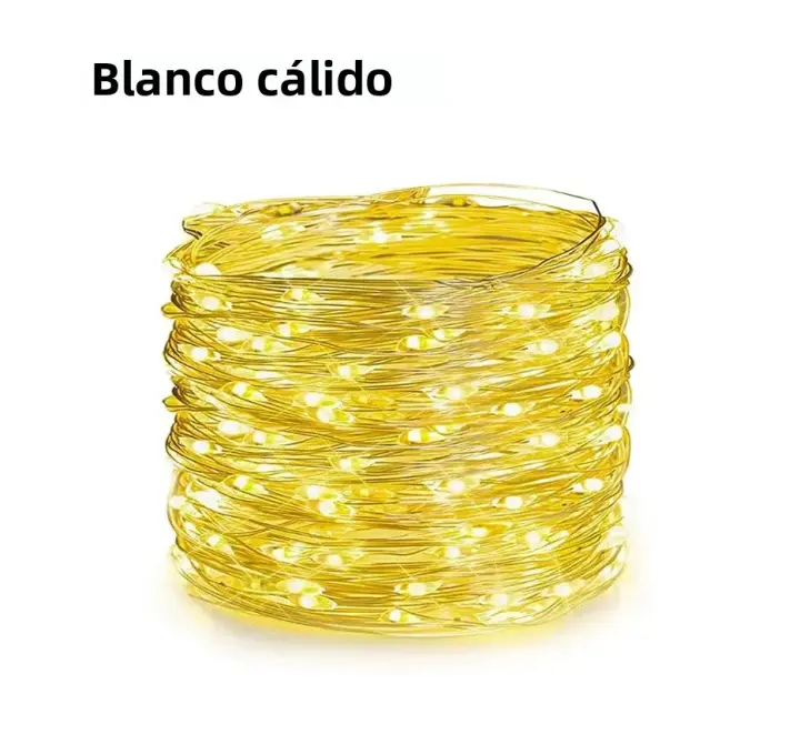 Luces De Navidad LED De Cobre 100M/50M/30M/20M/10M Decoración De Jardín Y Habitaciones RGB/Cálido Fuente De Alimentación AC 110-240V IP65 Impermeable - 1