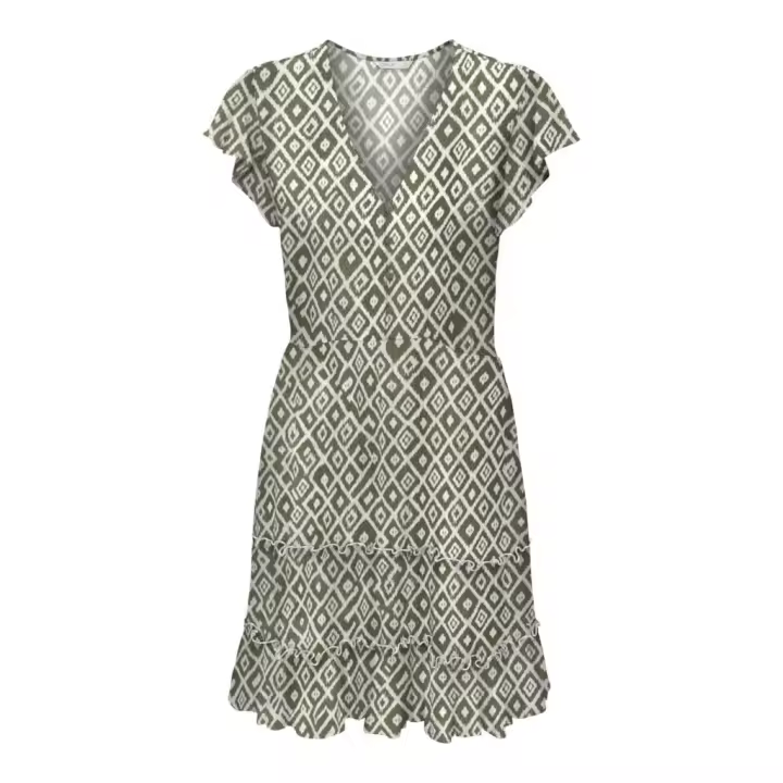 Only Claudette Life Mini Vestido Color Verde - Combinable, Suave Y Ligero - 1