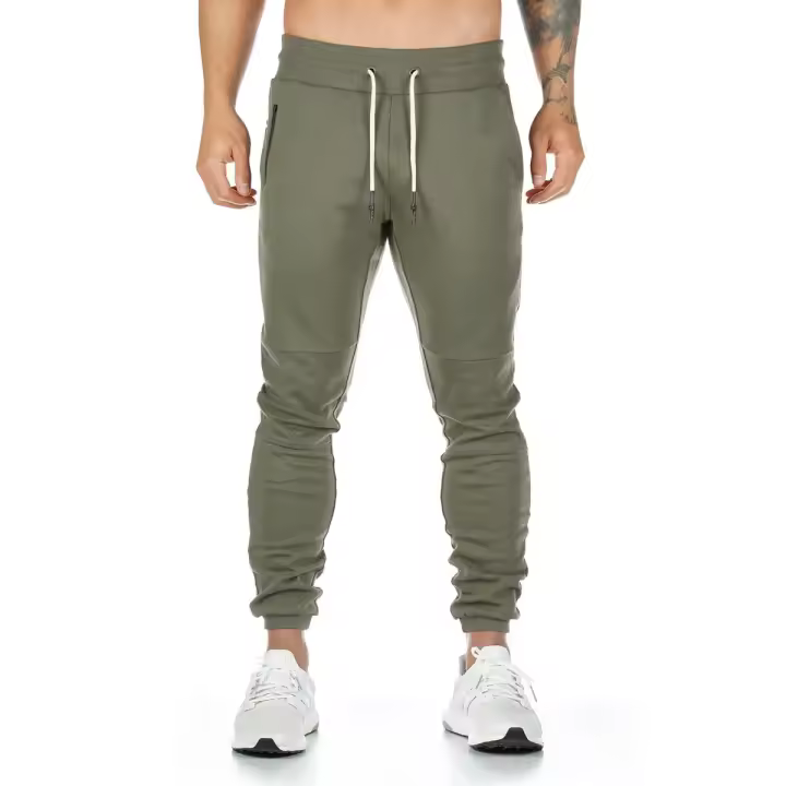 Pantalones Deportivos Casuales Para Hombres Algodón Fitness Entrenamiento Correr Pantalones Largos De Cintura Media Talla S a XXXL - 1