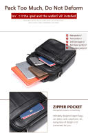 Bolso De Hombro Para Hombre WESTAL De Cuero Genuino Bolsa Mensajera Cruzada Para Tableta De 7.9 Pulgadas Y Móvil Bolsillo De Correa Estilo Vintage - details 3