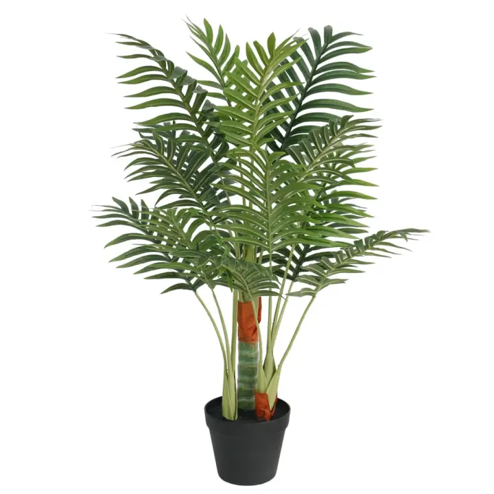 vidaXL Palmera artificial con 3 troncos PP verde Dimensiones 85 cm, 120 cm, 180 cm - 1
