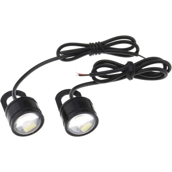 Luz LED Eagle Eye, Luz anti-niebla DRL, Luz de circulación Diurna de 12 V, ajuste universal para motortetas, 1 Par, color Blanco - 1