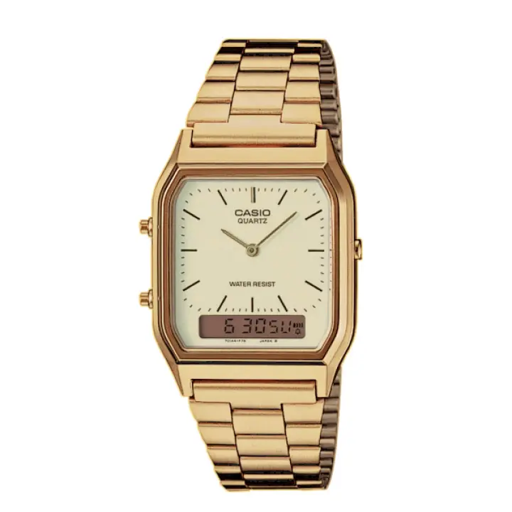 Reloj Casio AQ-230A-9 – Estilo Clásico y Elegancia Atemporal en Dorado - 1