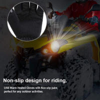 Guantes Térmicos De Cuero Calefactados USB Impermeables Para Invierno Exterior Adecuados Para Pesca Ciclismo Montar En Bicicleta - details 8