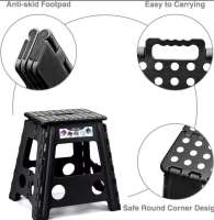 Taburete Plegable Seguridad multiuso 29x22x22cm - 22x29x32cm - 22x29x39cm, Silla Plegable De Plástico taburete De Baño Antideslizantes Fácil De Llevar Duradero, 3 Medidas diferentes, 4 colores para elegir. - details 3