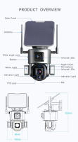 Cámara de vigilancia de seguridad solar inalámbrica para exteriores 4K 8MP 4G 360° Lente dual Zoom óptico 10X Detección de movimiento - details 17
