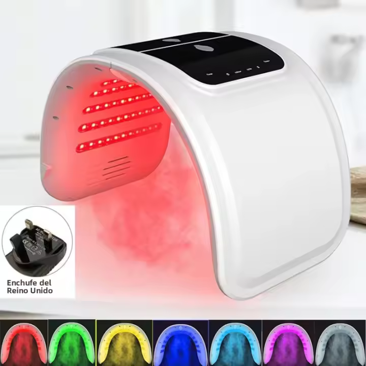 Máscara LED Para El Rostro Con 7 Colores Equipo De SPA Para Rejuvenecimiento De La Piel Dispositivo De Spray Facial Para El Cuidado De La Piel Máquina De Belleza Corporal - 1