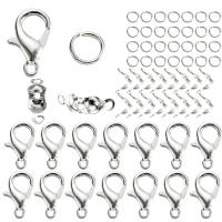 Kit De 80 Piezas De Hebilla De Langosta De Aleación De Latón Hipoalergénica Para Pulseras Y Collares DIY De Joyería Conector De Anillo Saltarín - details 3