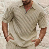 Camiseta Casual Para Hombres Verano 2024 Cuello Redondo Color Sólido Manga Corta Transpirable Y Cómoda Disponible En Varias Tallas Y Colores - details 14